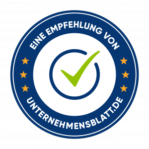 Unternehmensblatt-Badge-Blue